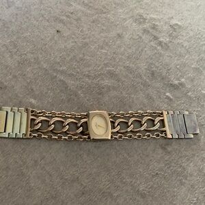 Anne Klein Gold-Tone Chain Link Bracelet Watch